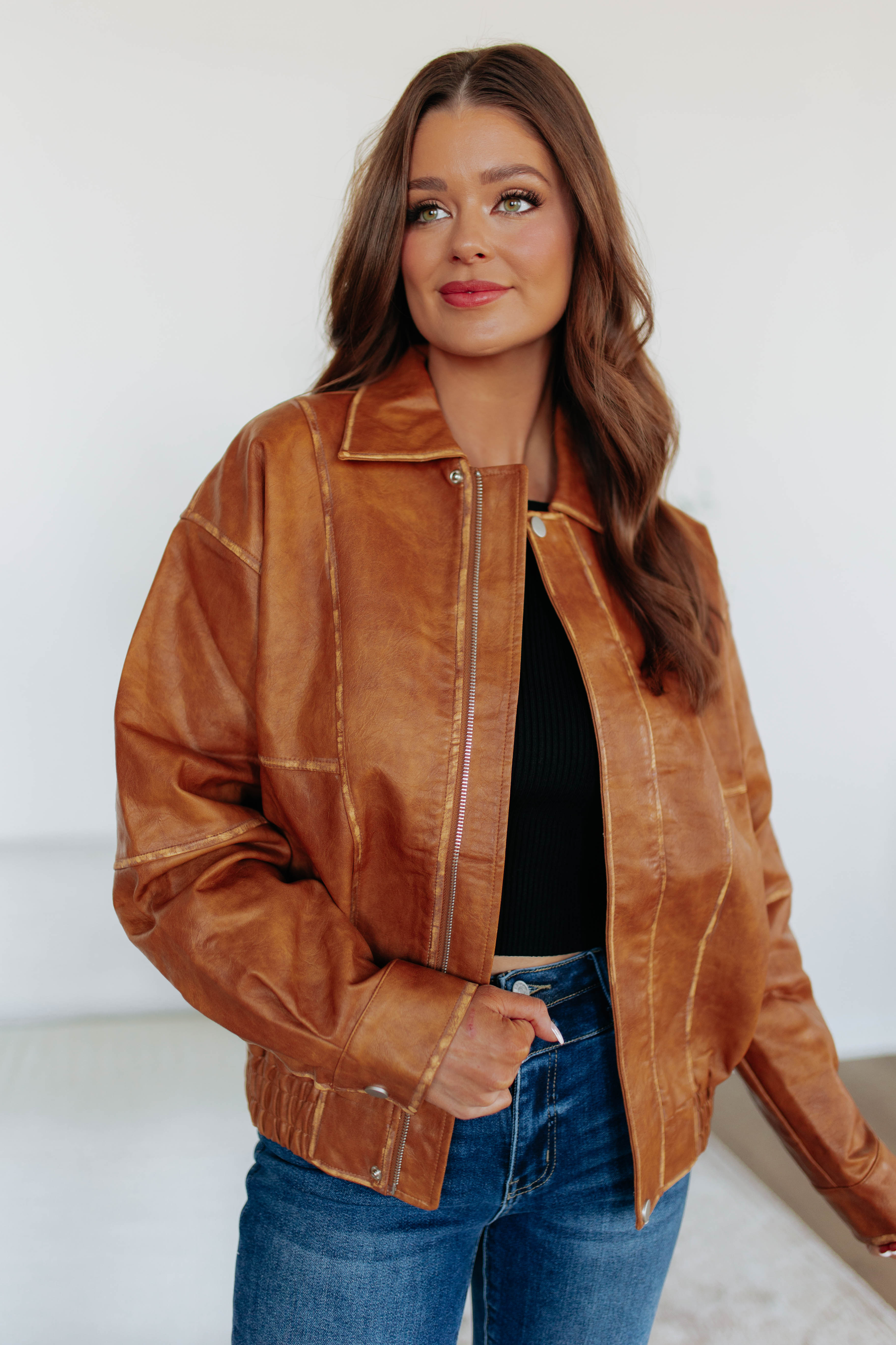 Devin Leather Bomber Jacket