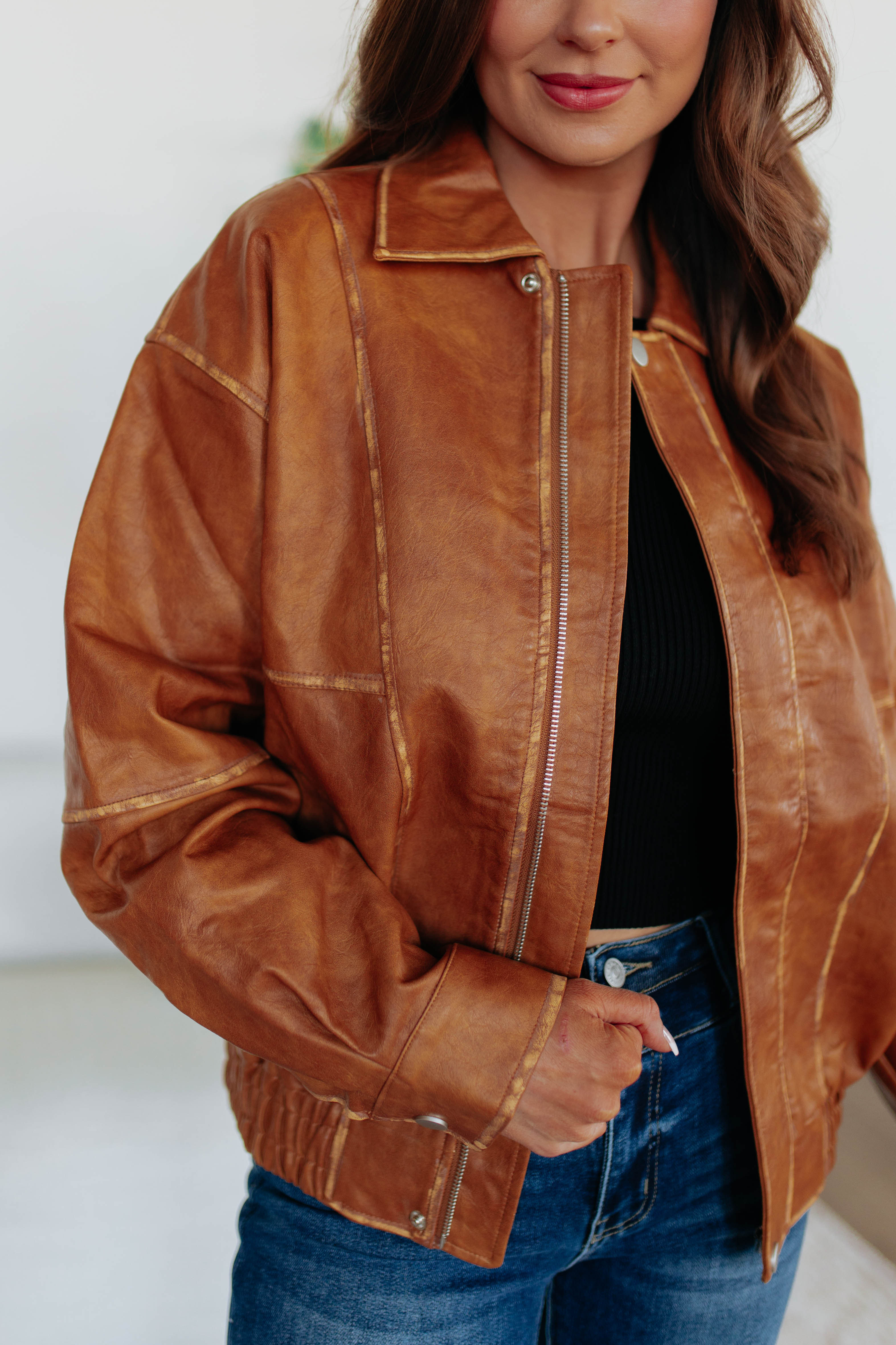 Devin Leather Bomber Jacket