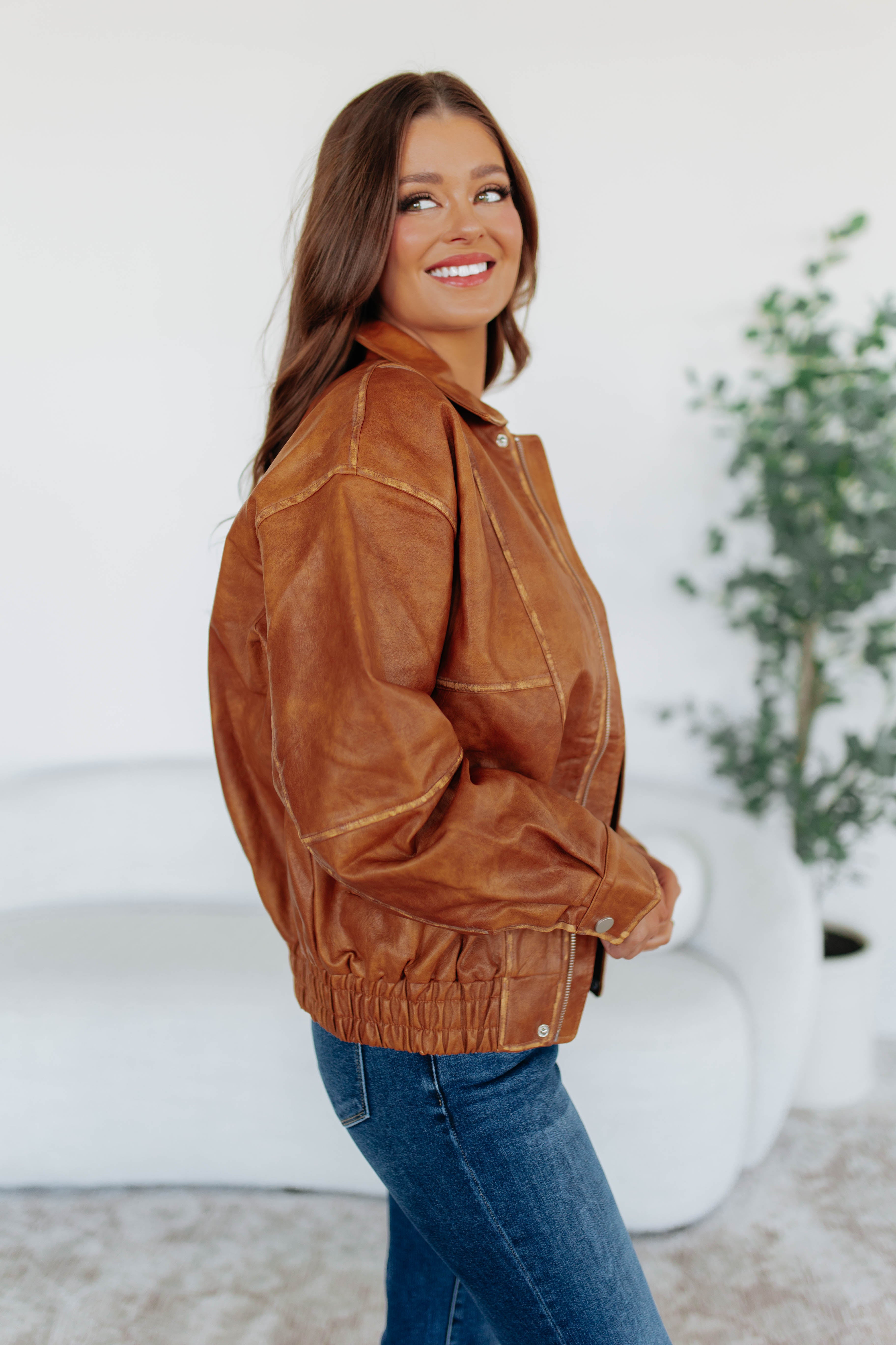 Devin Leather Bomber Jacket