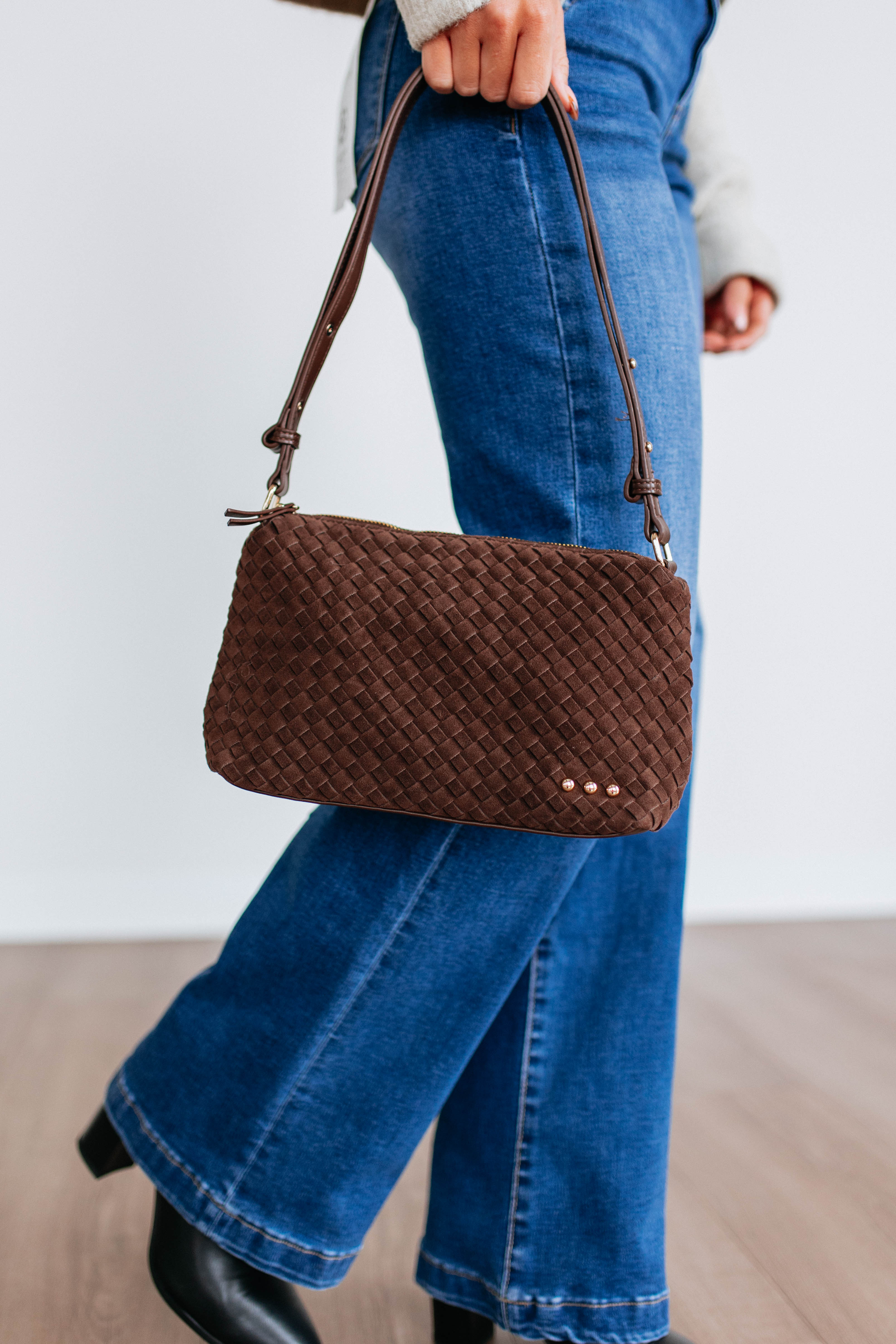 Fallon Suede Shoulder Bag