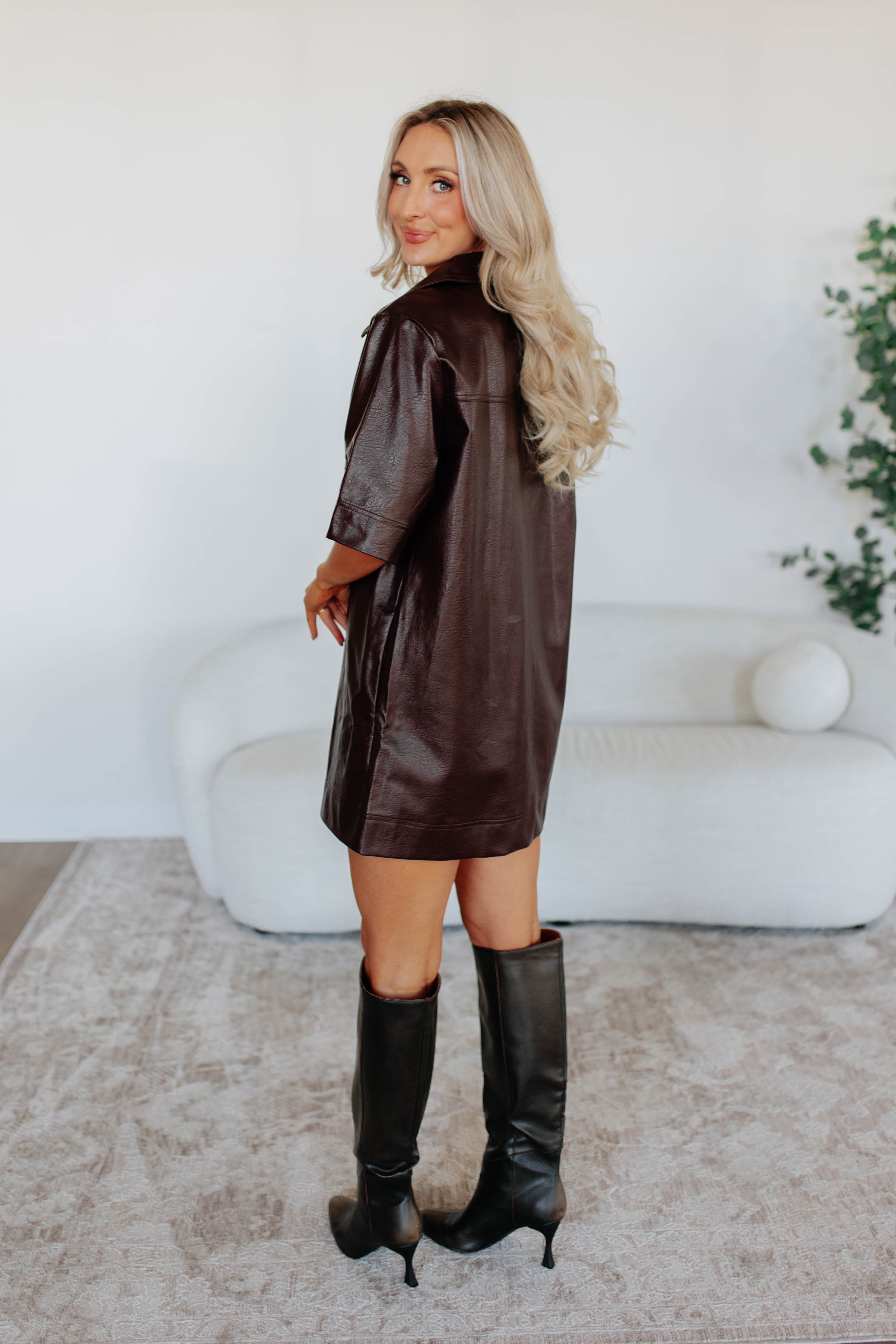 Aryanna Leather Dress