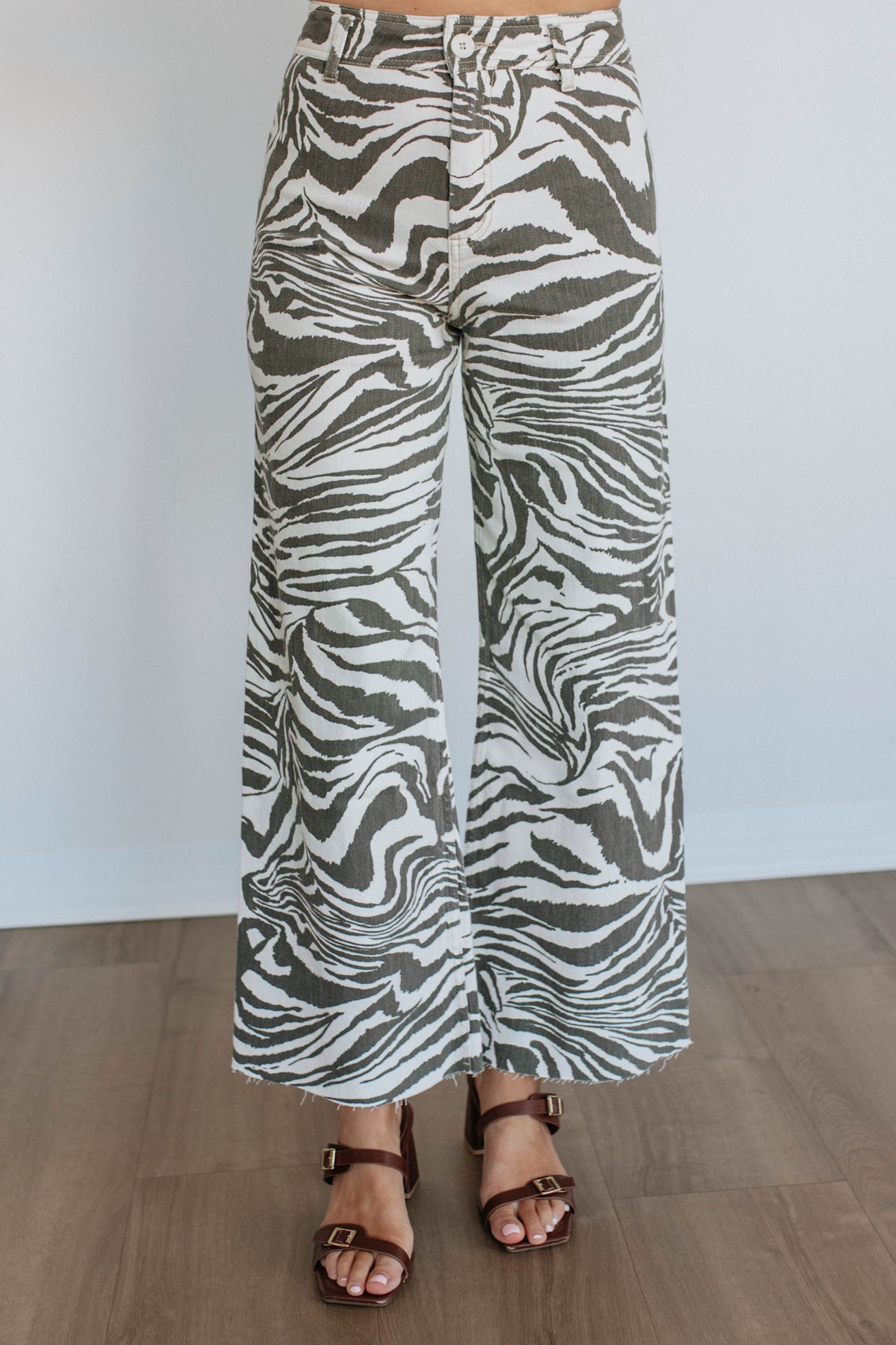 Jazette Wide Leg Pants - Charcoal