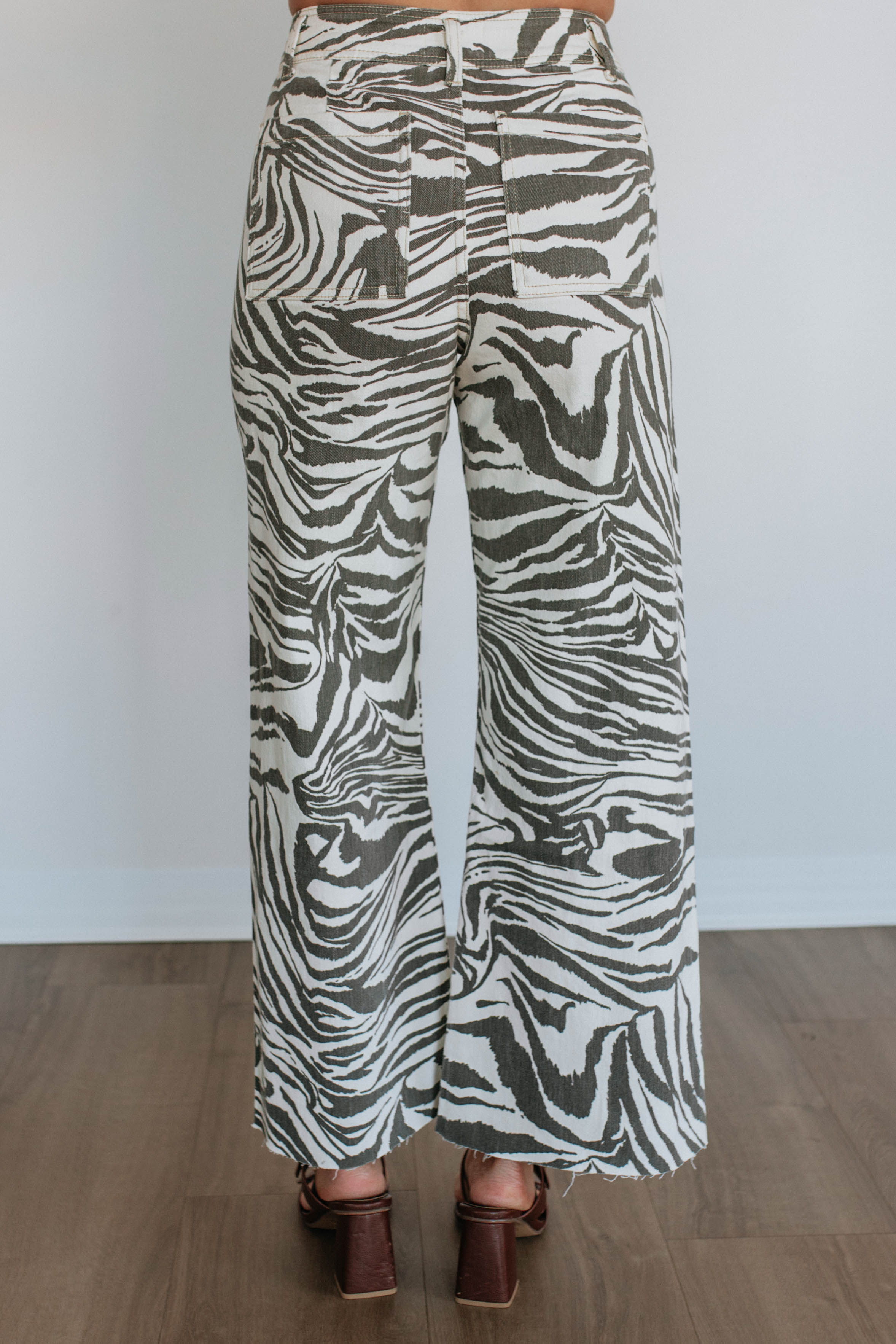 Jazette Wide Leg Pants - Charcoal