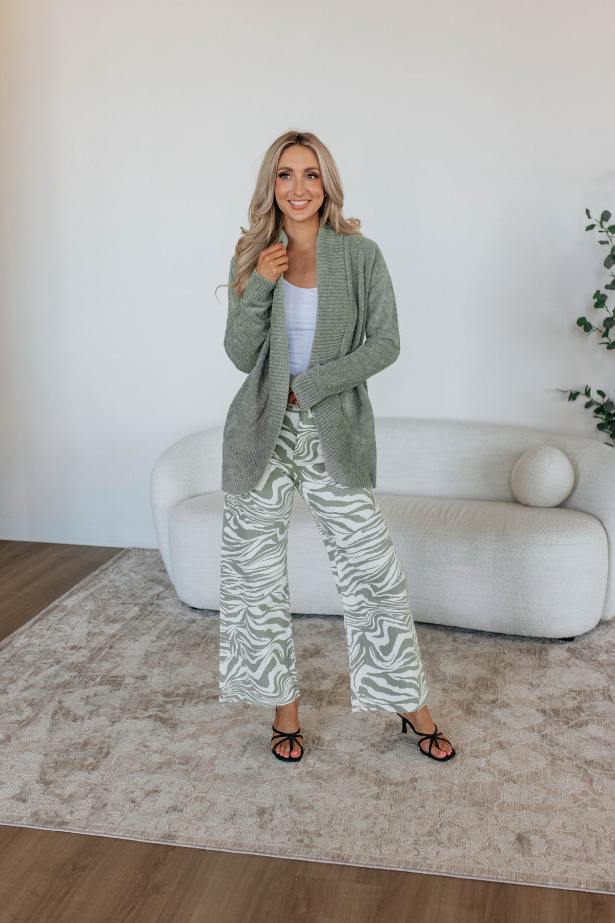 Jazette Wide Leg Pants - Sage