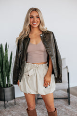 Devin Leather Bomber Jacket