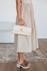 Asha Clutch Crossbody - Cream