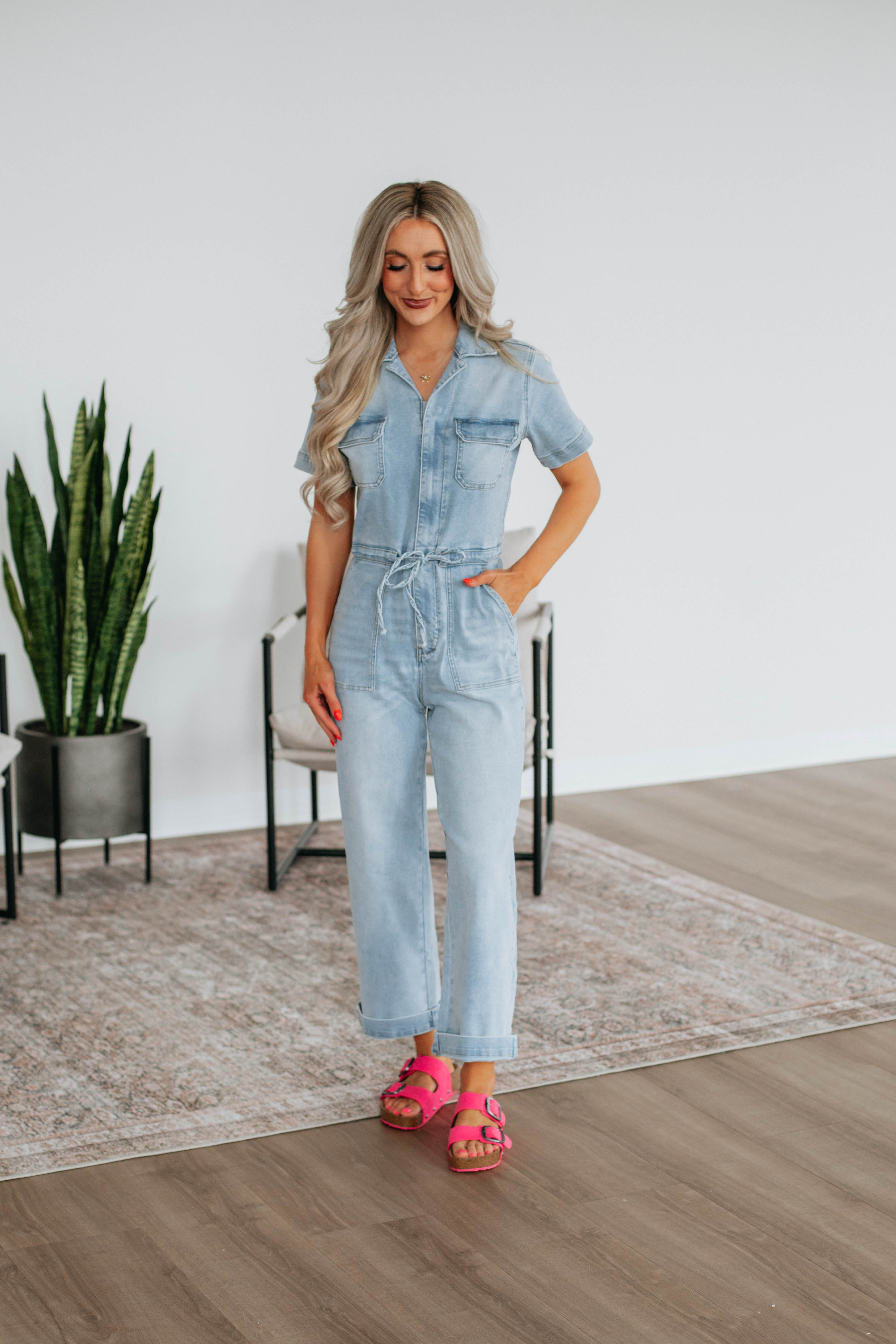 Caroline KanCan Denim Jumpsuit