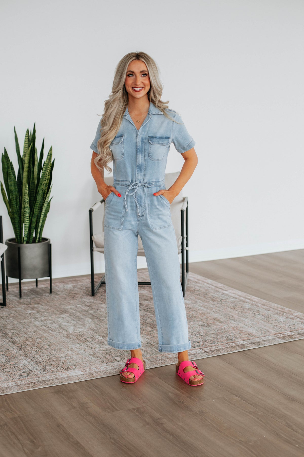 Caroline KanCan Denim Jumpsuit