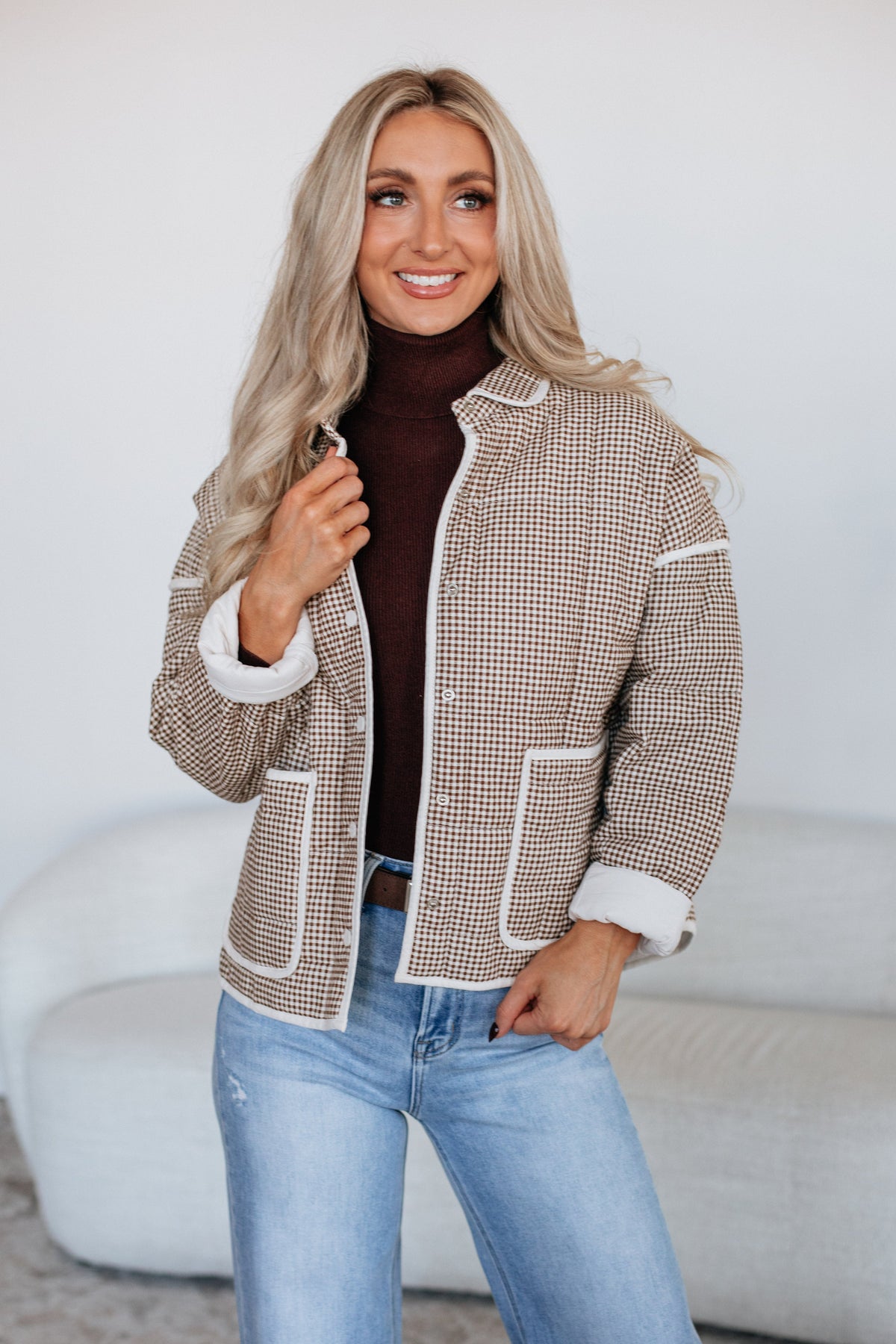Jenelle Gingham Jacket