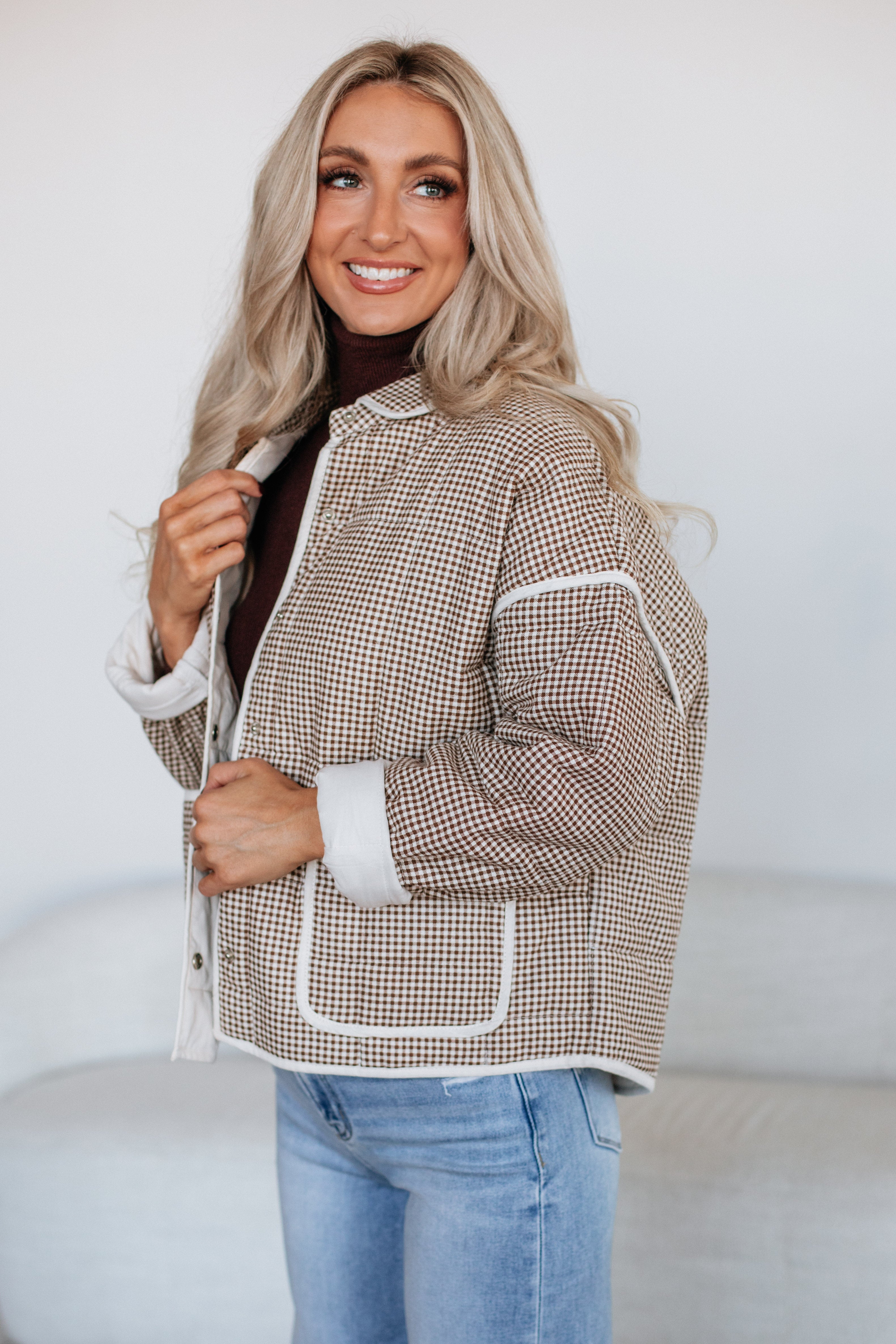 Jenelle Gingham Jacket