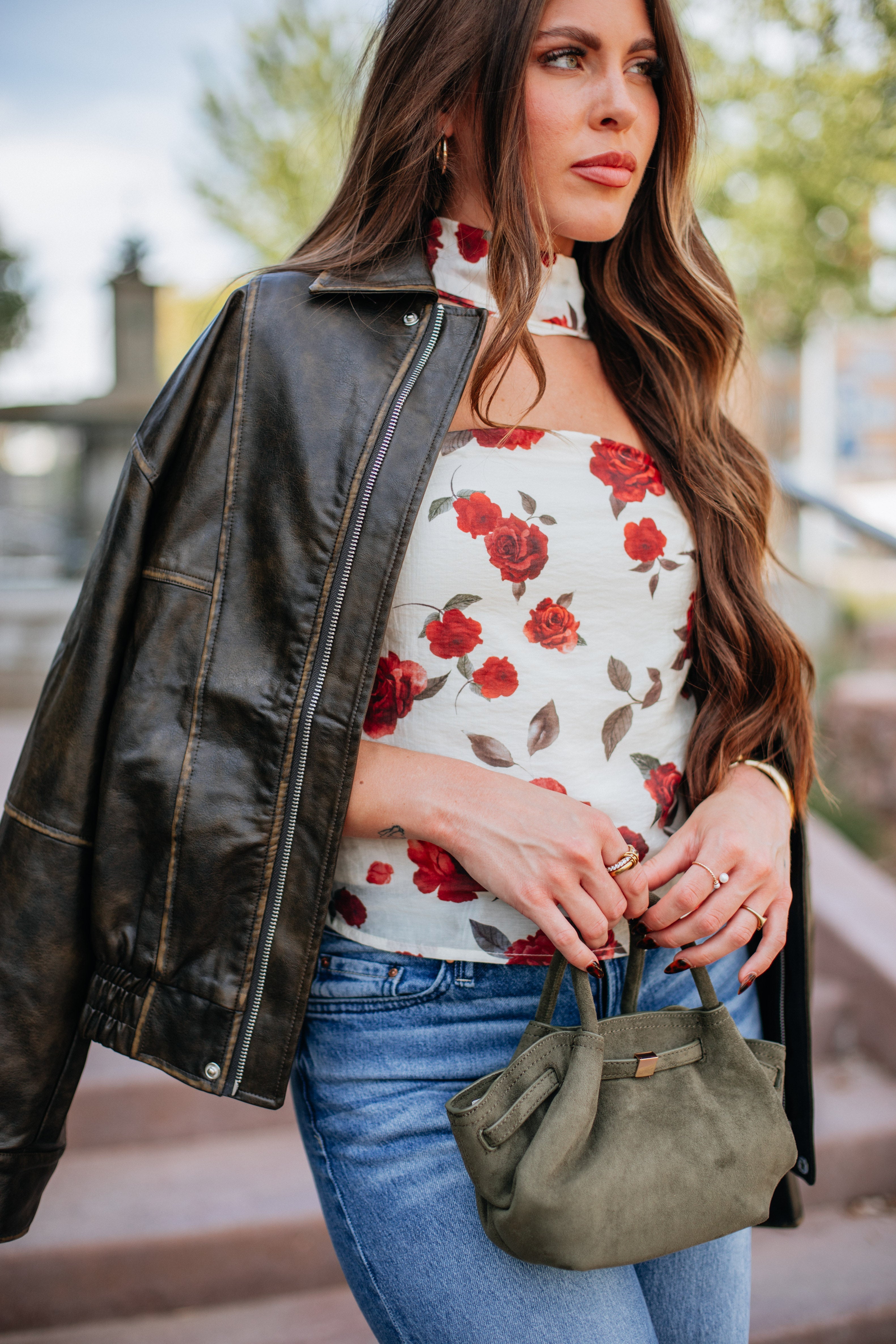 Devin Leather Bomber Jacket