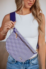 Patsy Checkered Bum Bag - Deep Violet