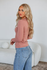 Penny Long Sleeve Top - Dusty Rose