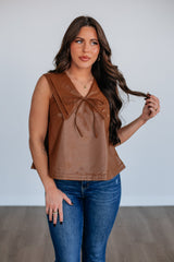 Perilla Leather Top