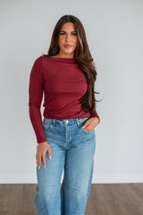 Audra Basic Top - Mulberry