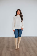 Samson Mock Neck Sweater - Cream