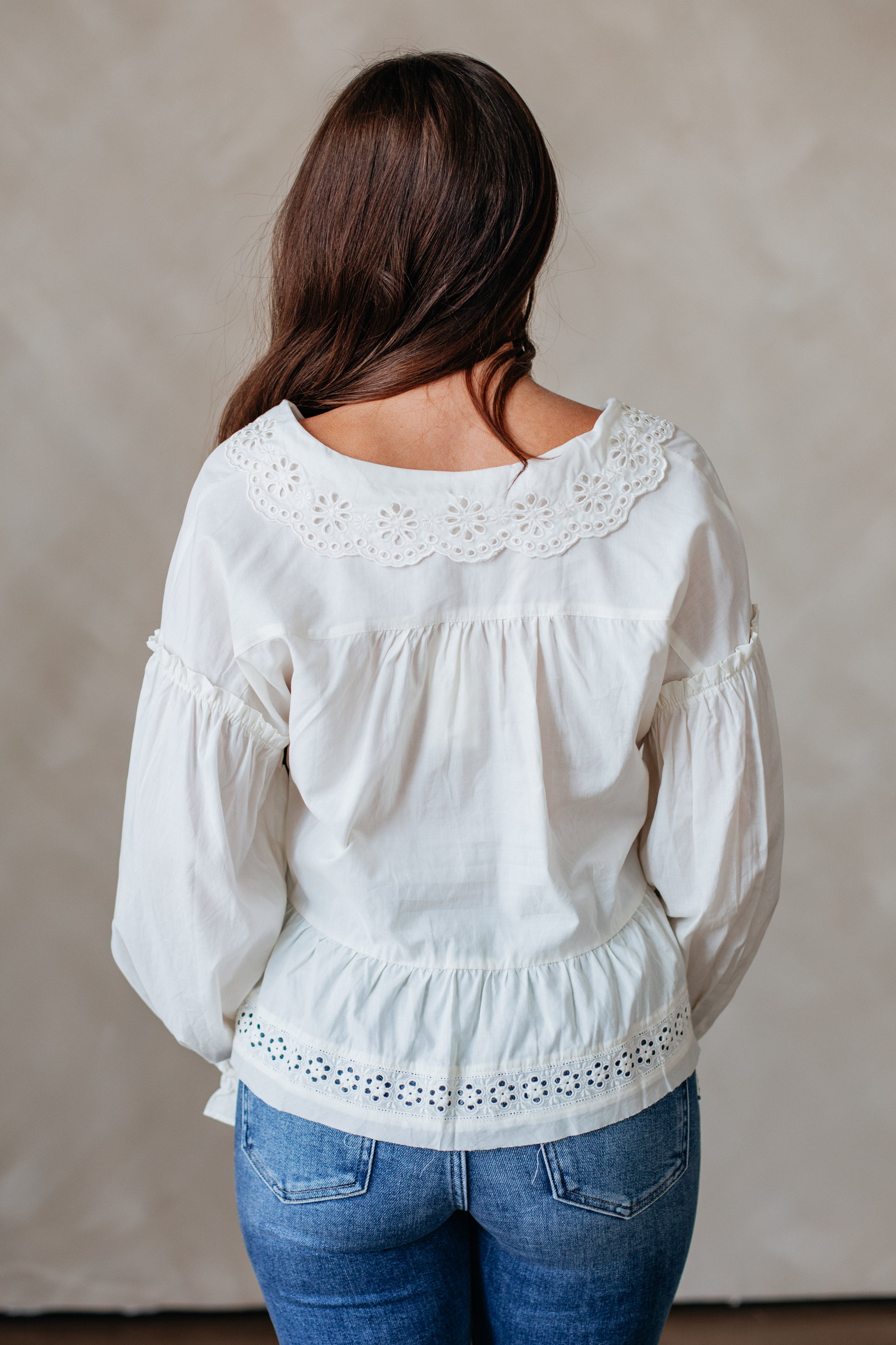 Leyna Eyelet Top