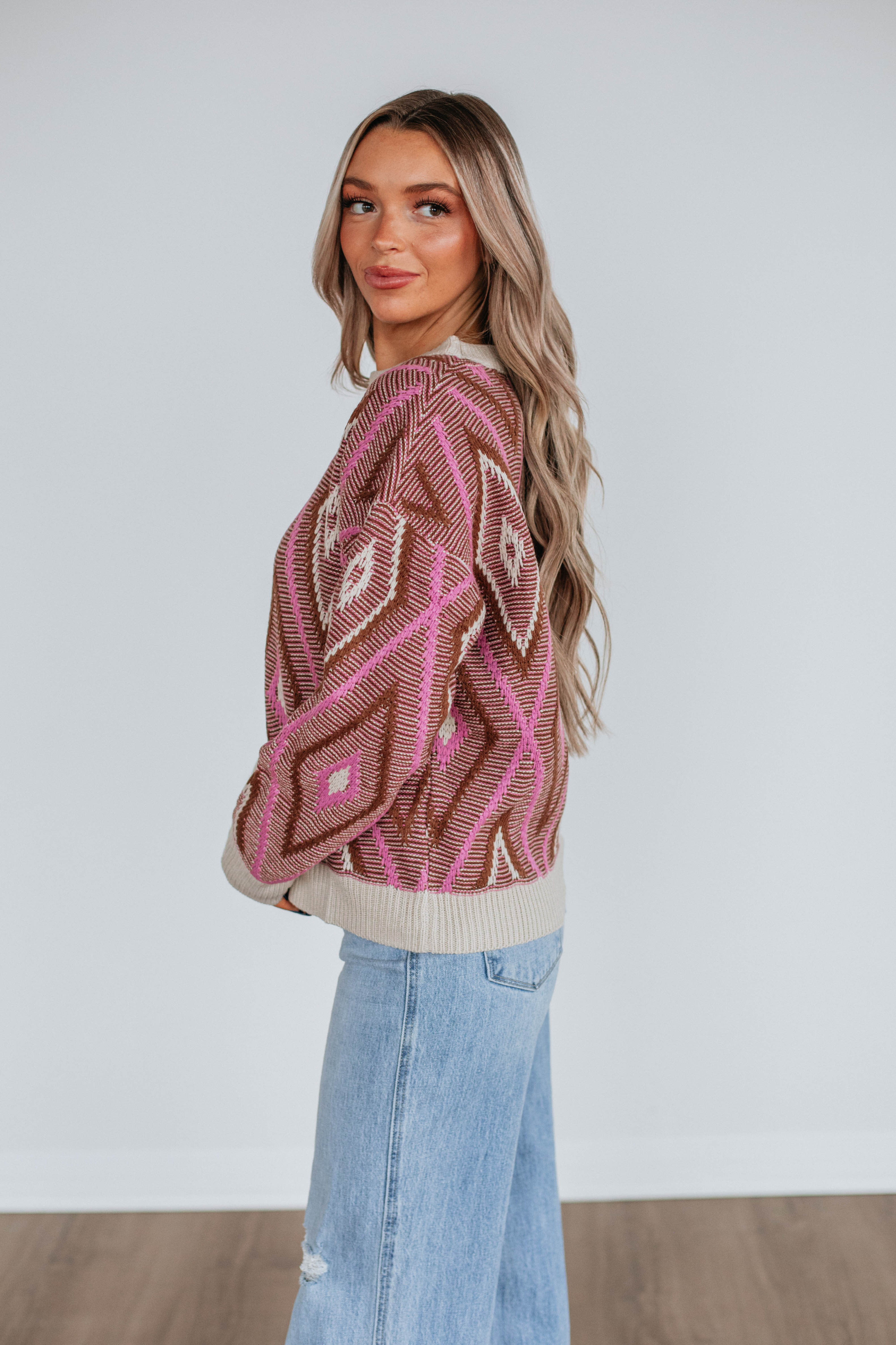 Sheena Knit Sweater - Chocolate Mix