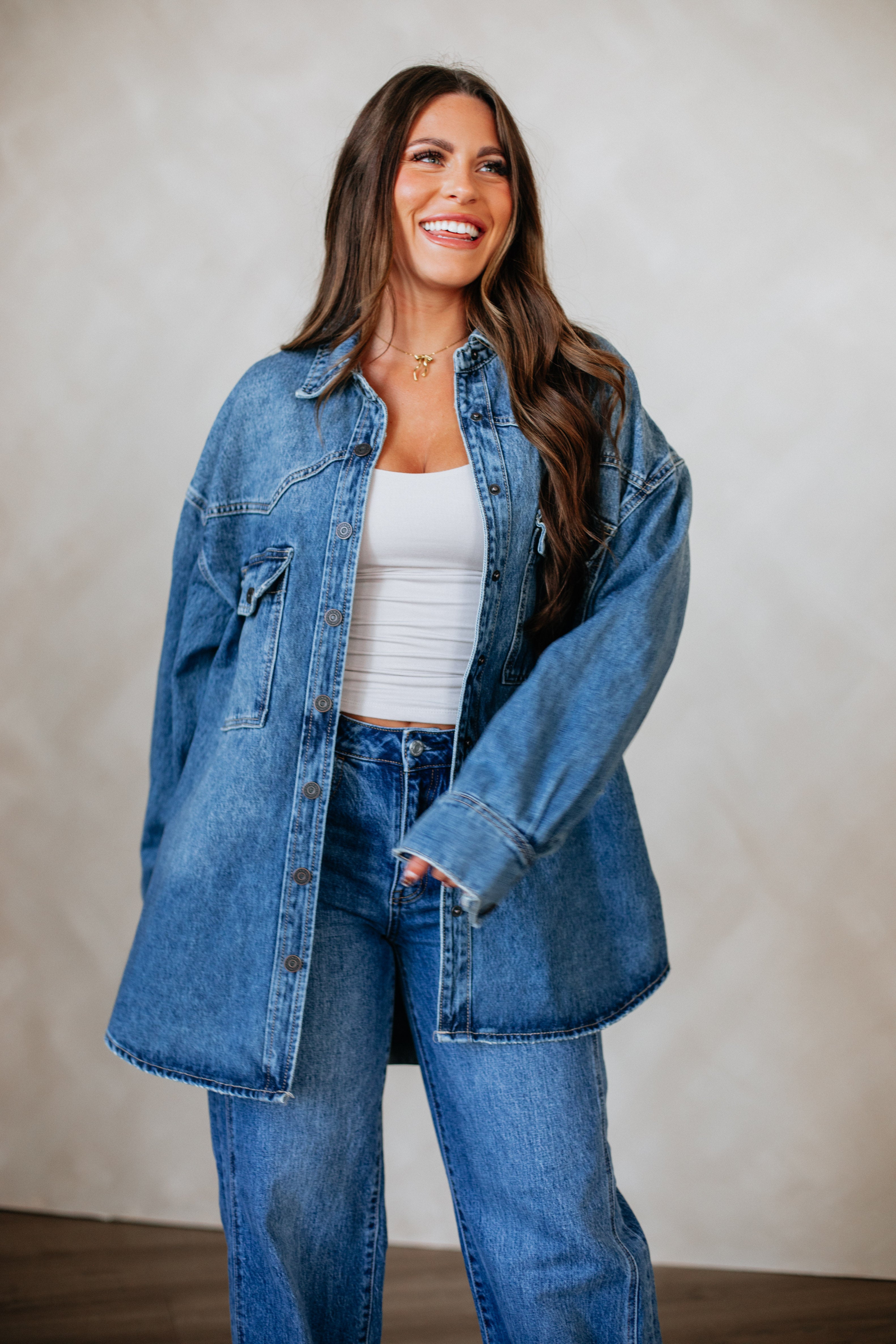 Sidnee Hidden Denim Jacket