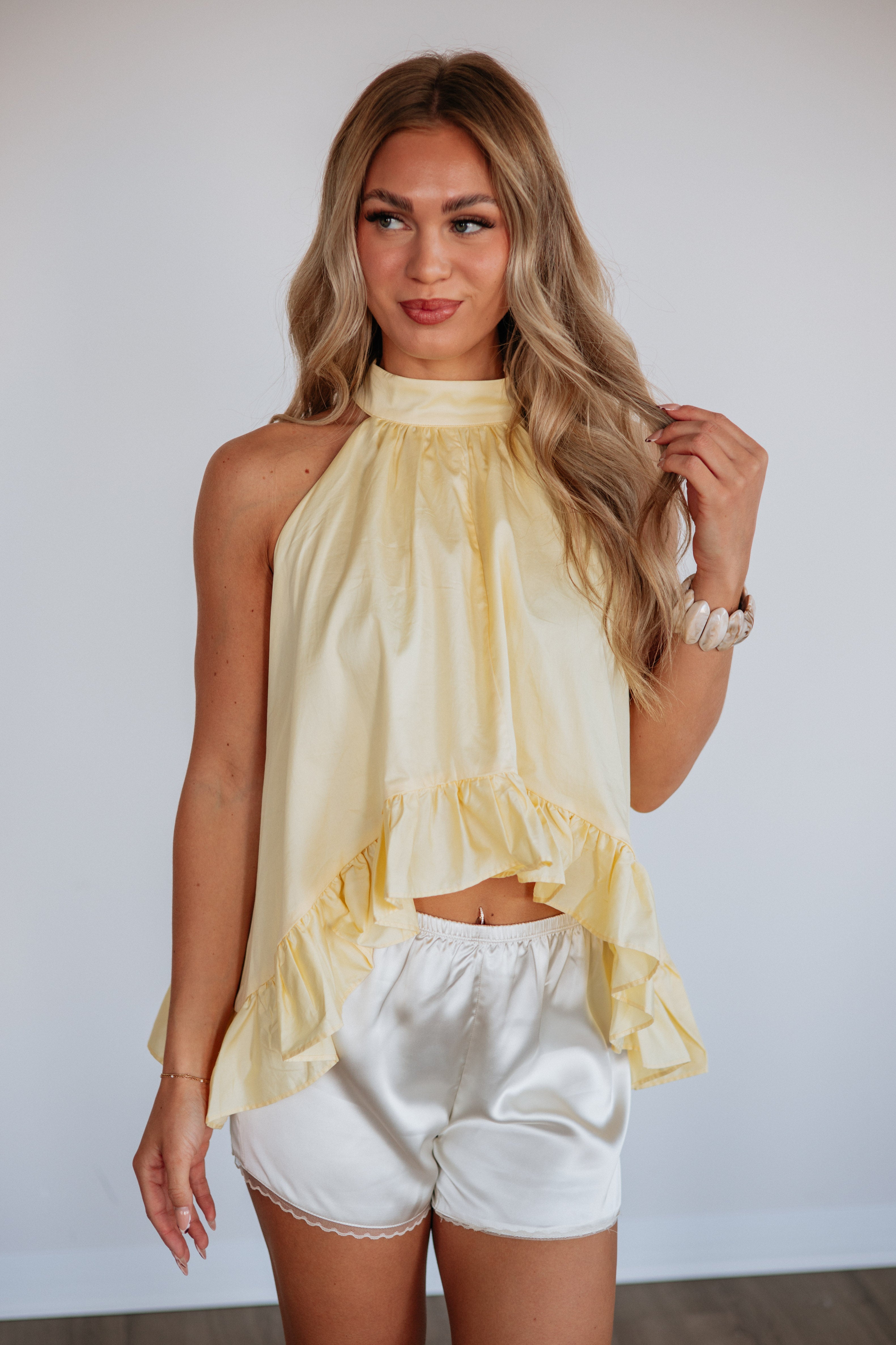 Vissa Satin Shorts - Cream
