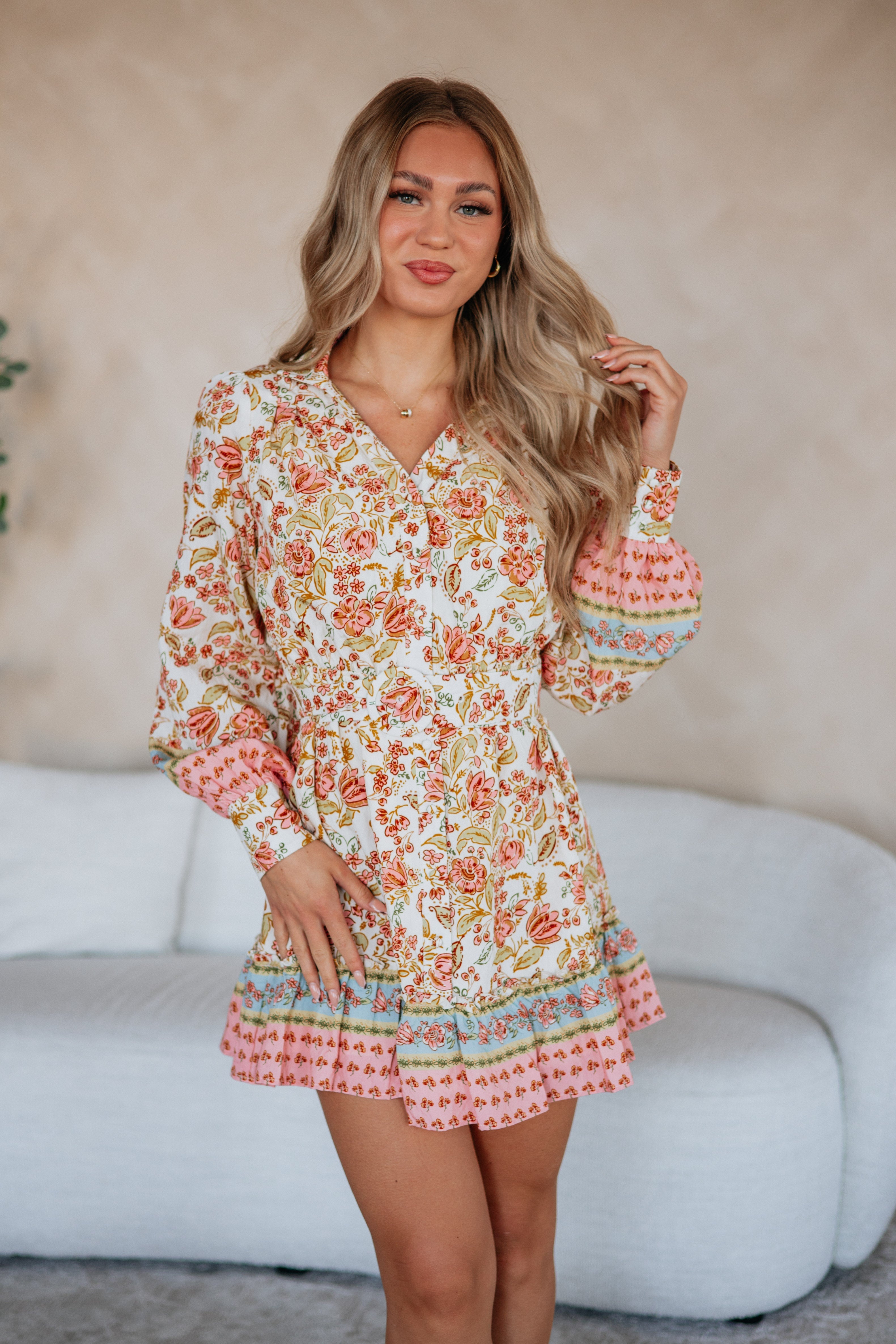 Estria Floral Dress