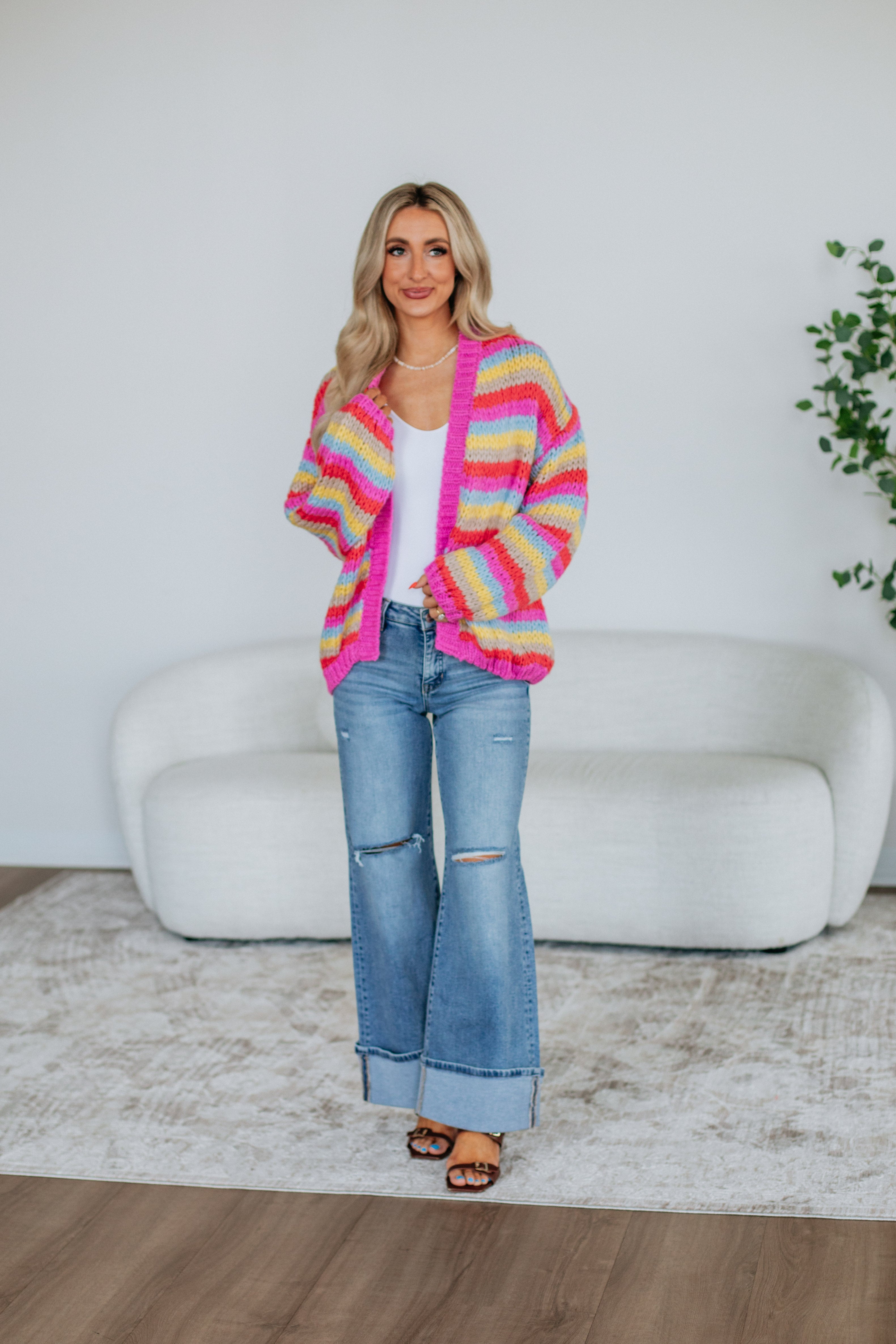 Noella Striped Cardigan