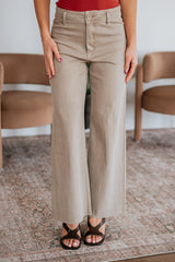 Linsley Wide Leg Pants - Khaki