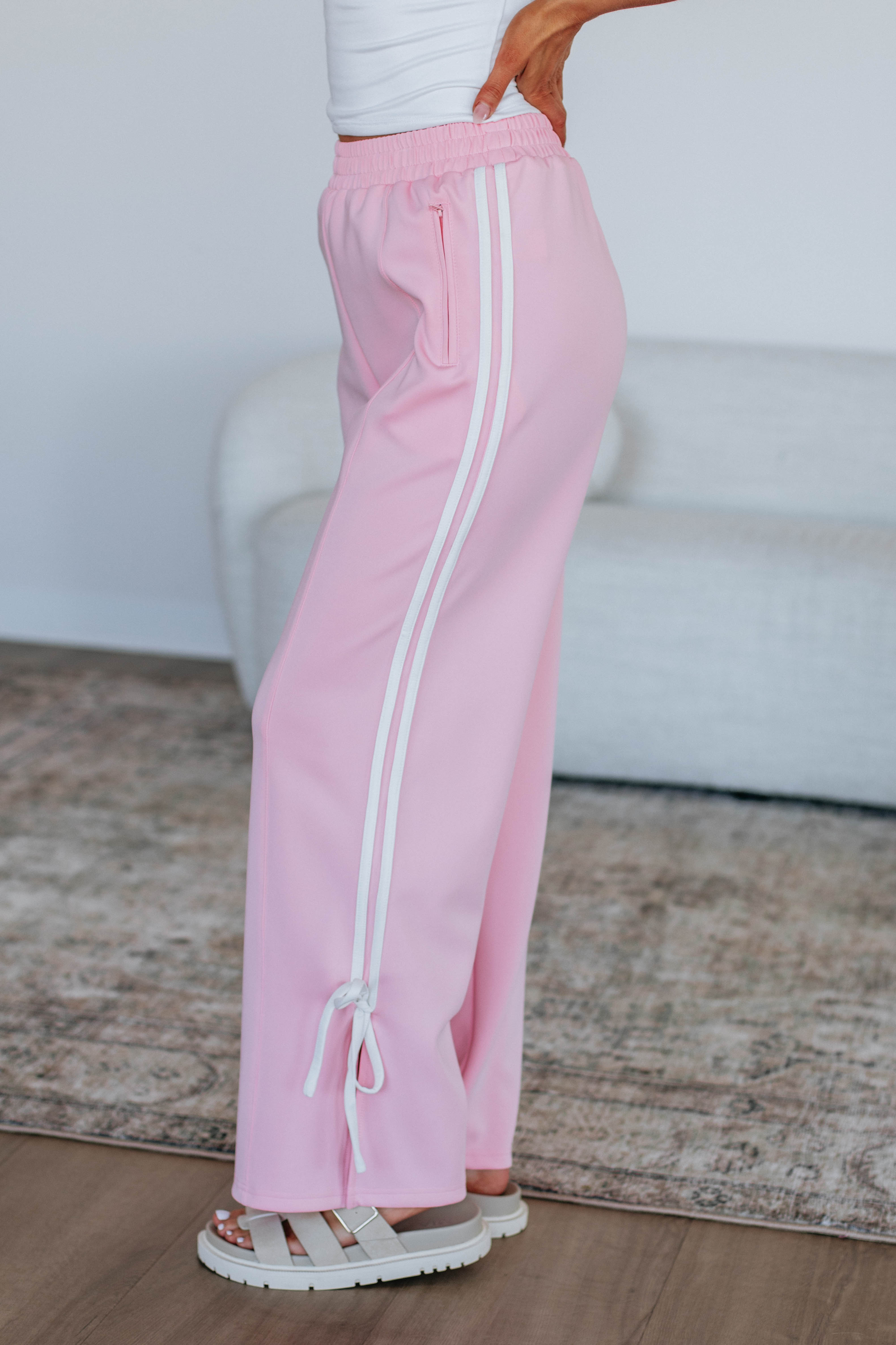 Taylar Track Pants - Blush