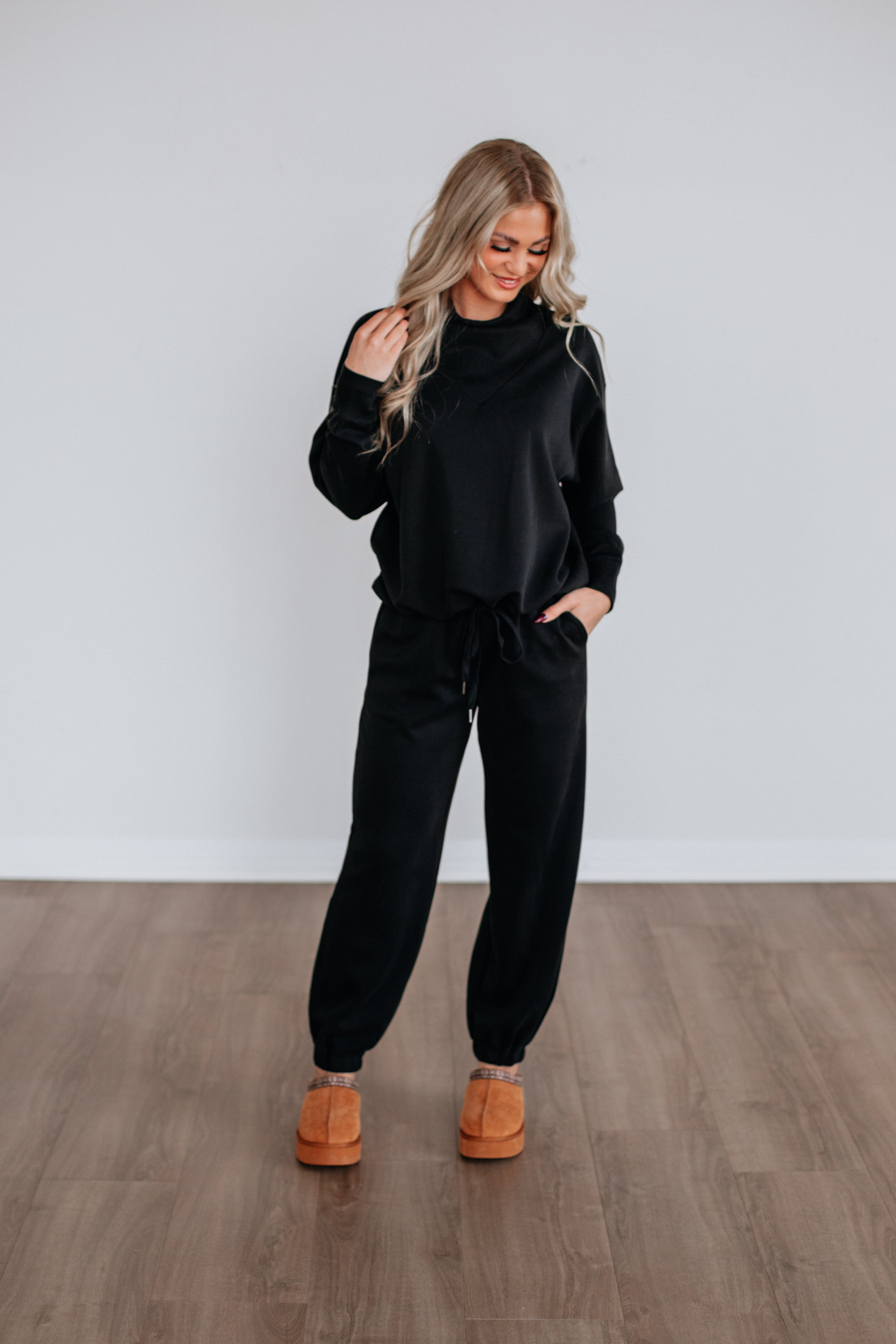 Teleri Lounge Top - Washed Black