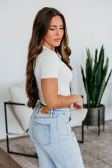 Lenna Ribbed Top - Natural