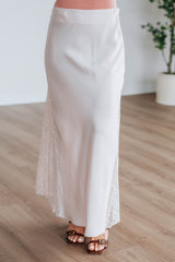 Vivian Lace Skirt - Pearl