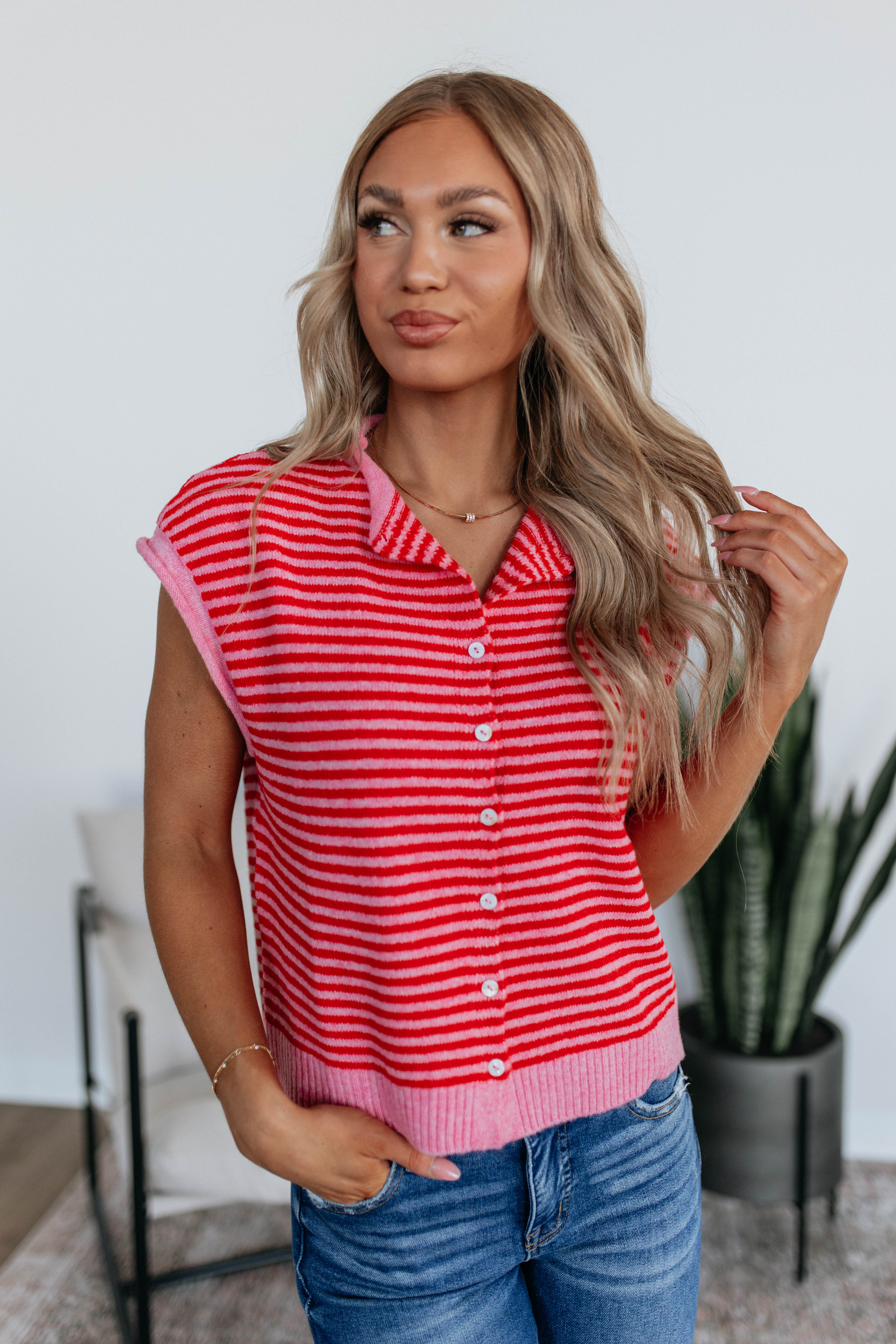 Amelia Striped Cardigan Top
