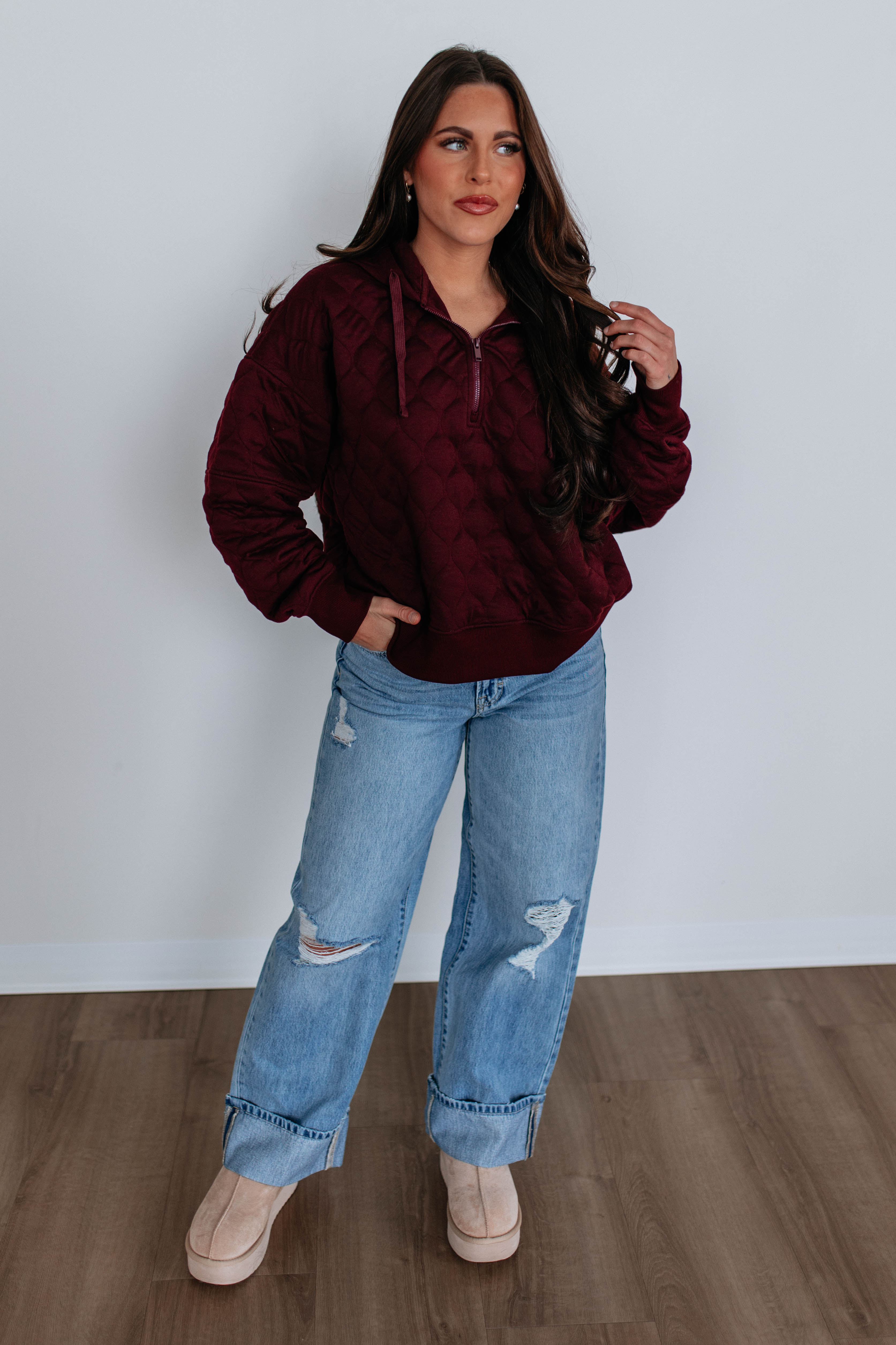 Maydee Quilted Pullover