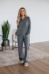 Aubrie Half-Zip Pullover - Charcoal