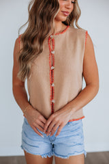 Larkin Sweater Vest - Taupe Mix