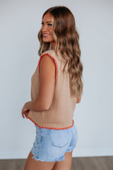 Larkin Sweater Vest - Taupe Mix