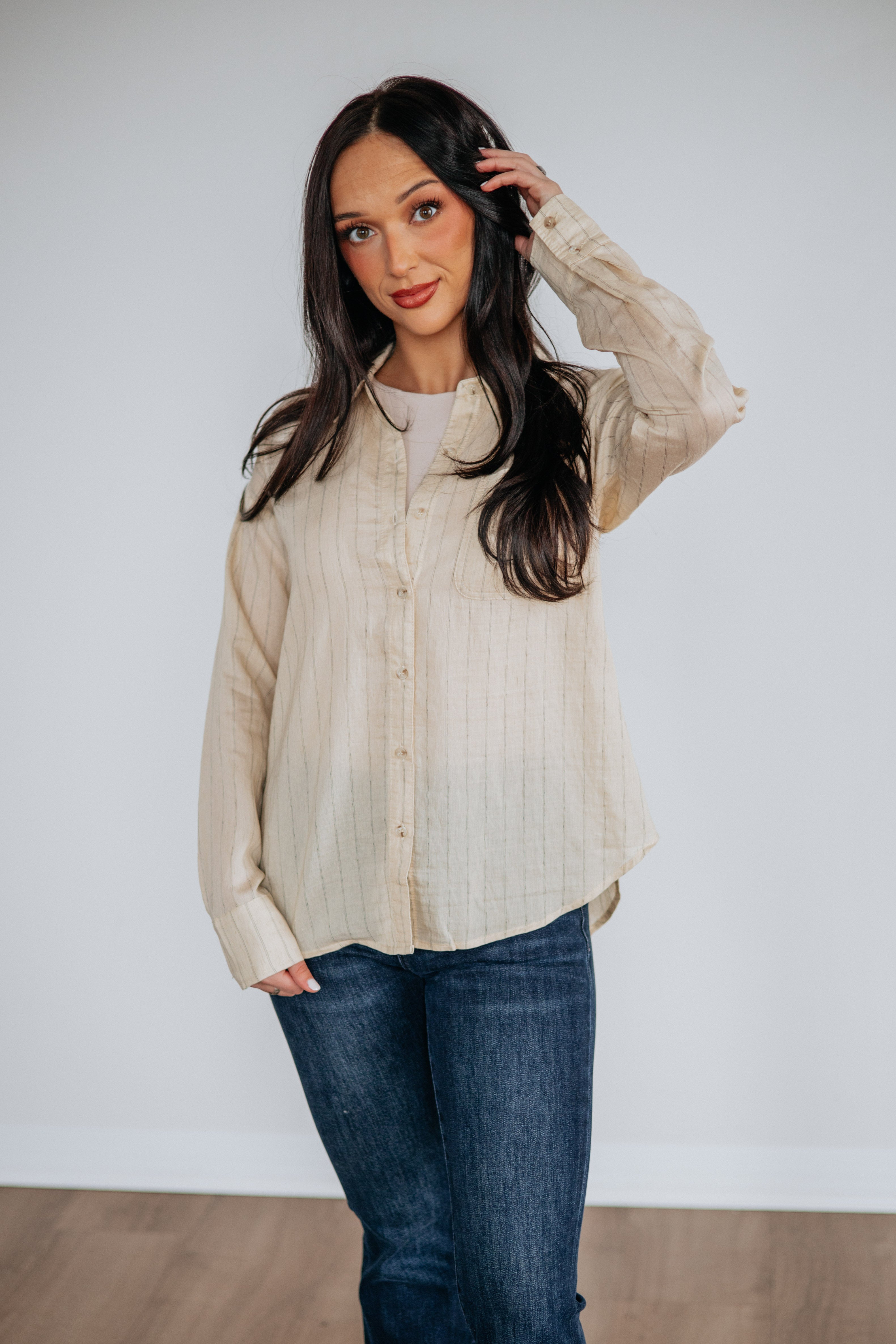 Lieza Striped Button Down